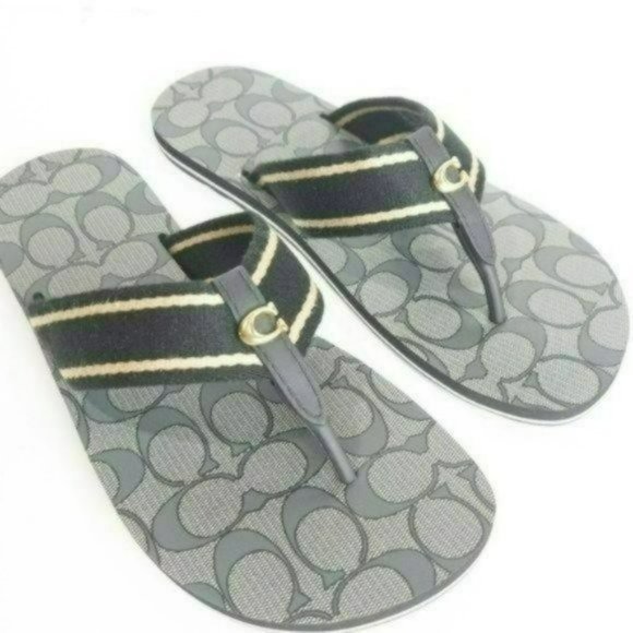 Coach Zoe Webbed Flip Flops -6 - Picture 5 of 6